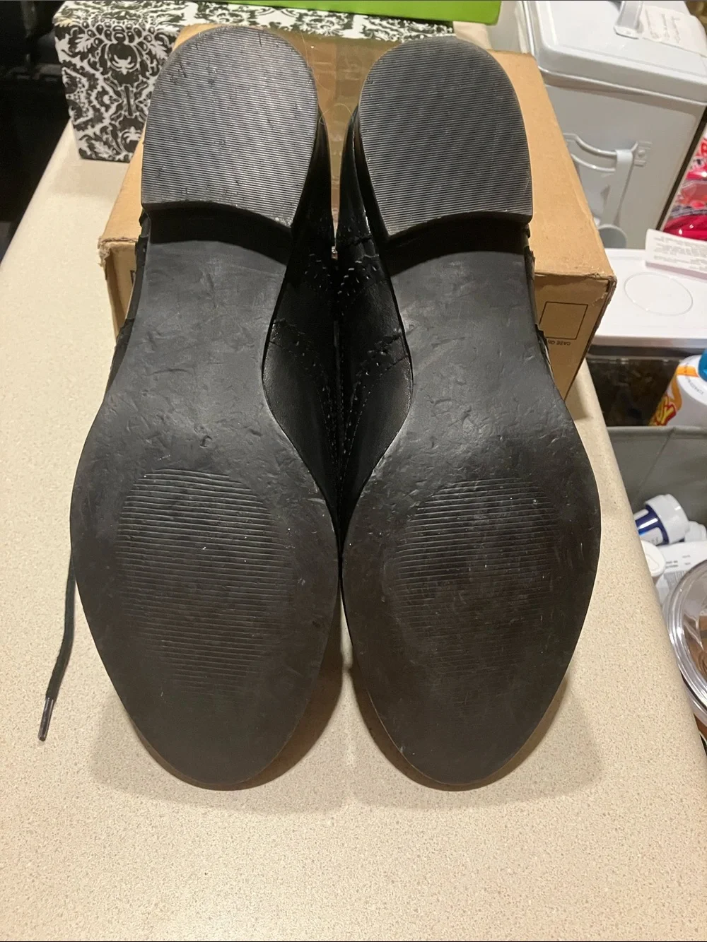J. Jill Black Leather Wingtip Oxfords